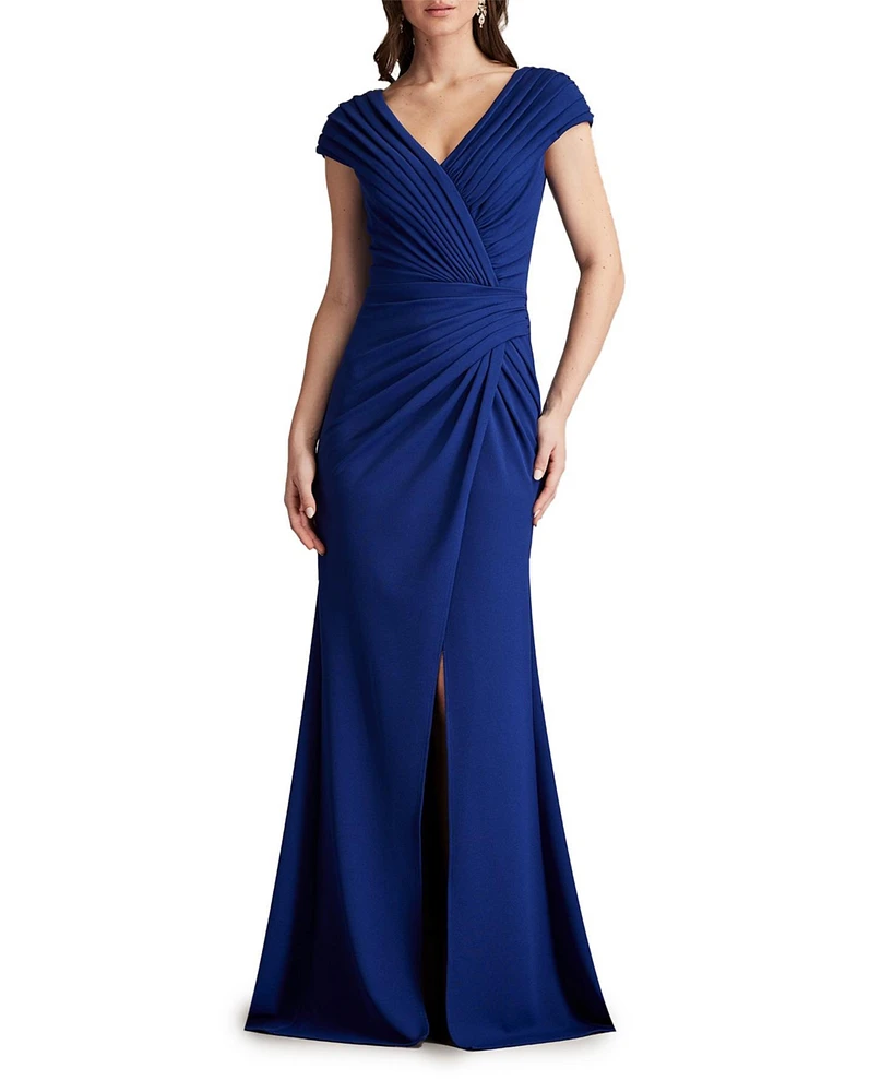 Tadashi Shoji Women's Cargill Pleated Draped Gown