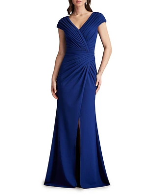 Tadashi Shoji Women's Cargill Pleated Draped Gown