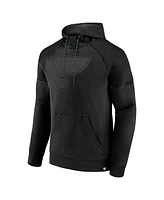 Fanatics Men's St. Louis Blues Black Ice Defender Raglan Pullover Hoodie