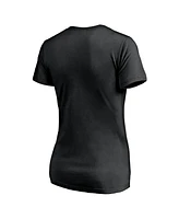 Fanatics Women's Black Pittsburgh Steelers Training Camp Stripe V-Neck T-Shirt