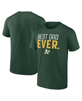 Fanatics Mto Label Men's Green Athletics Best Dad Ever T-Shirt
