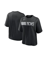 Nike Women's Black Chicago White Sox Knockout Boxy T-Shirt