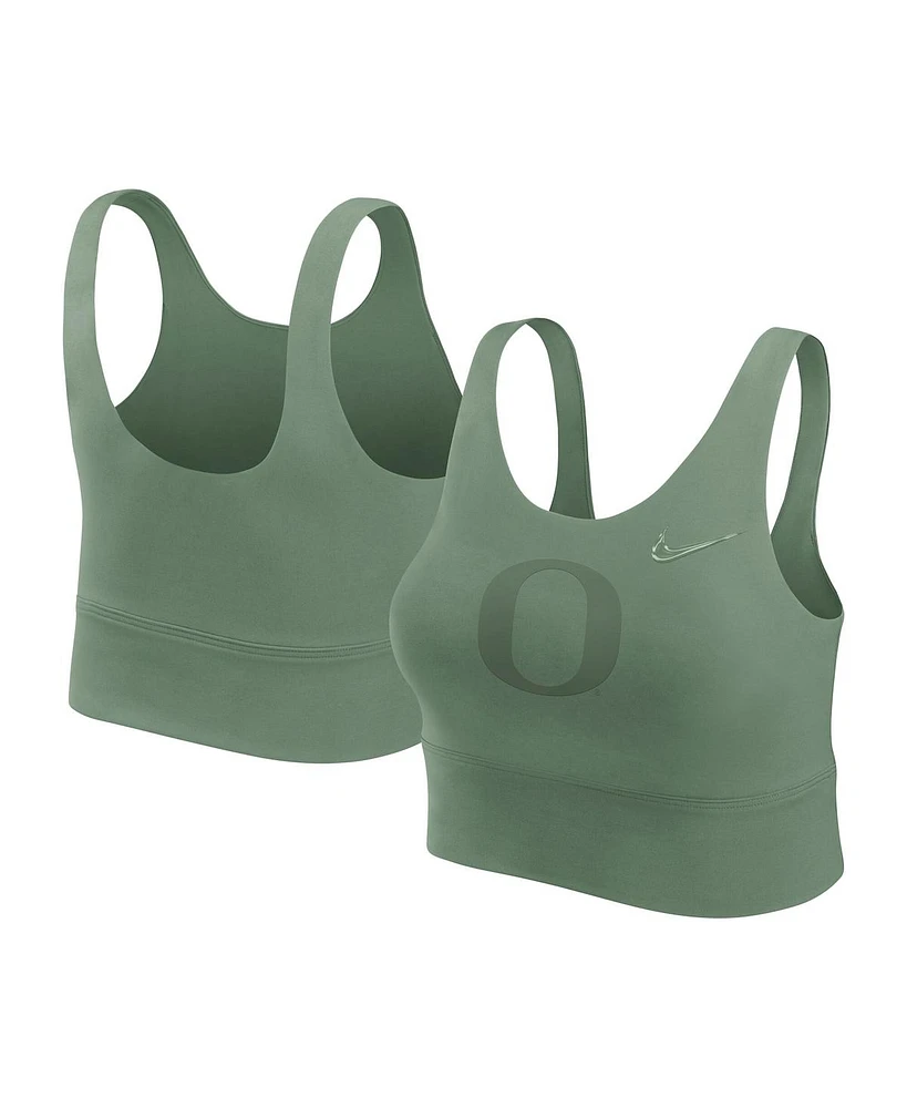 Nike Women's Green Oregon Ducks Performance Longline Sports Bra