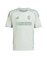 Adidas Big Boys and Girls Light Green St. Louis City Sc 2025 One Planet Pre-Match Jersey