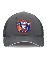 Fanatics Men's Gray New York Islanders Authentic Pro Home Ice Trucker Adjustable Hat