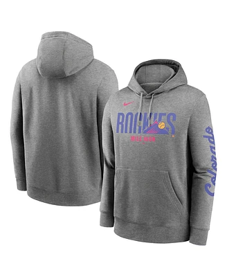 Nike Men's Heather Gray Colorado Rockies 2025 City Connect French Terry Club Fleece Pullover Hoodie
