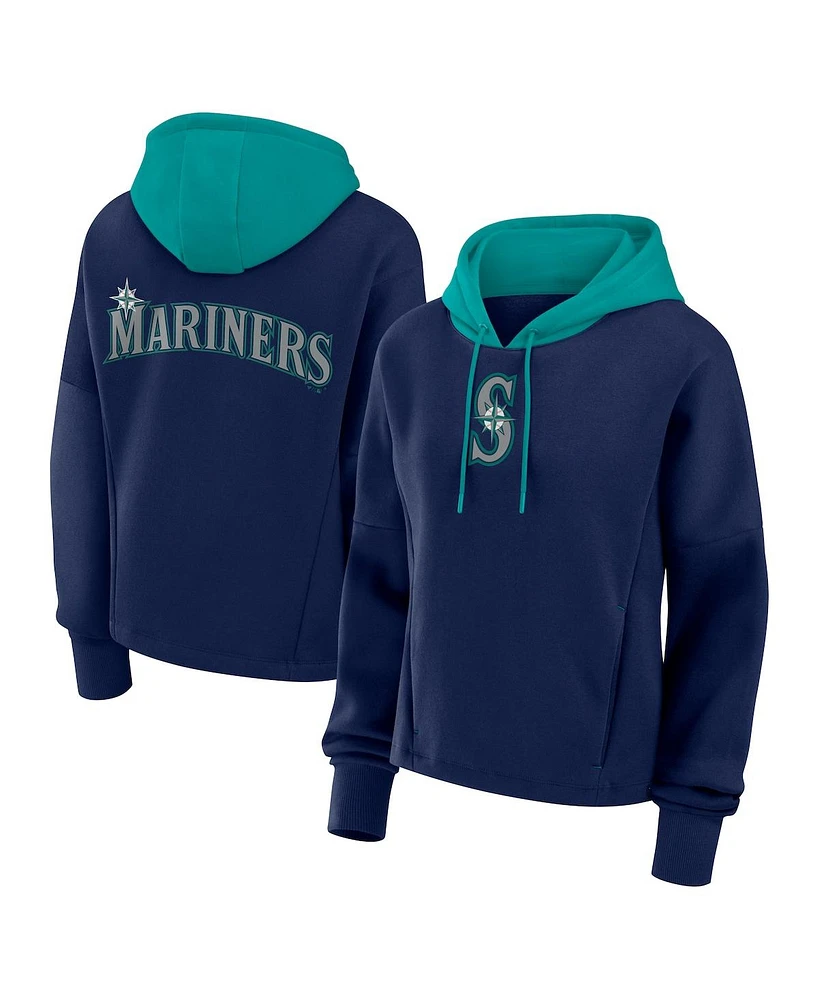 Fanatics Women's Navy Seattle Mariners Oversized Legacy Favorite Spectator Pullover Hoodie