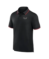 Fanatics Men's Black Washington Capitals Front Office Move Mono Polo Shirt