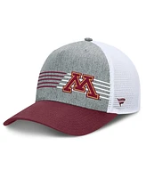 Fanatics Men's Heather Gray/Maroon Minnesota Golden Gophers Profile Trucker Adjustable Hat