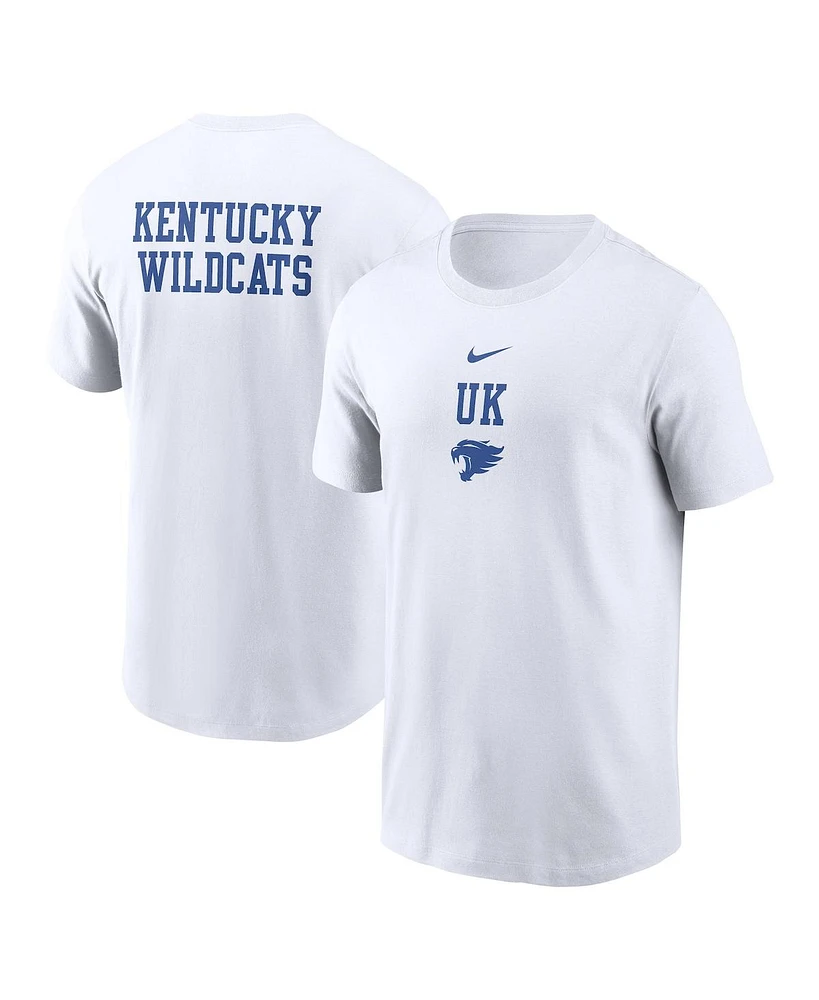 Nike Men's White Kentucky Wildcats 2-Hit Stacked T-Shirt