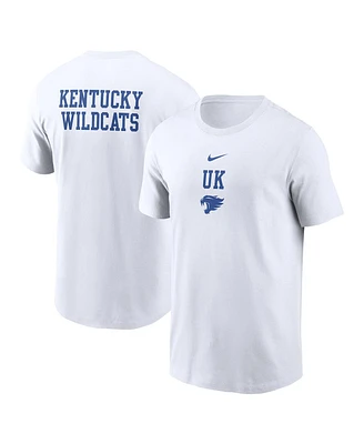 Nike Men's White Kentucky Wildcats 2-Hit Stacked T-Shirt