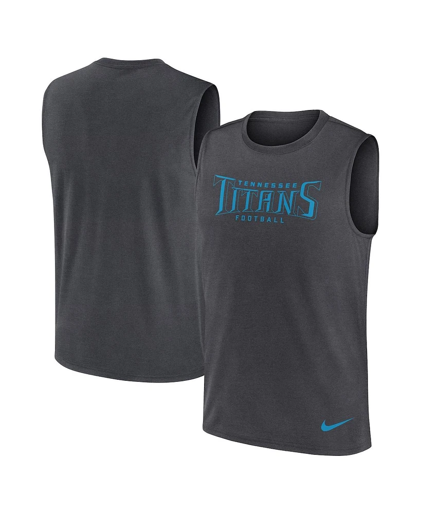 Nike Men's Charcoal Tennessee Titans Primetime Legend Performance Muscle Tank Top