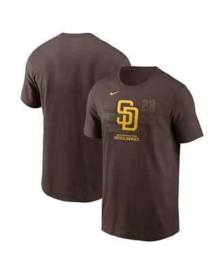 Nike Men's Fernando Tatis Jr. Brown San Diego Padres 2024 Mlb World Tour Seoul Series Player Name Number Event Stack T-Shirt