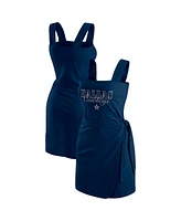 Wear by Erin Andrews Women's Navy Dallas Cowboys Wrap Dress