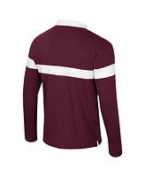 Colosseum Men's Maroon Arizona State Sun Devils Too Cool for School Long Sleeve Polo Shirt