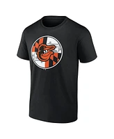Fanatics Mto Label Men's Black Baltimore Orioles Flag T-Shirt