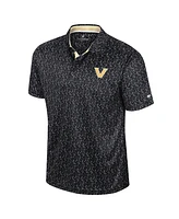 Colosseum Men's Black Vanderbilt Commodores Sublimated Golf Polo Shirt