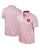 Colosseum Men's Scarlet Nebraska Huskers Big Tall Marty Rival Polo Shirt