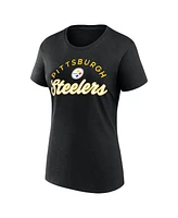 Fanatics Women's Black Pittsburgh Steelers Primary Component T-Shirt