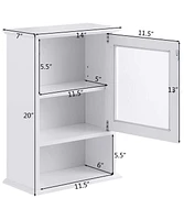 Bathroom Wall Mounted Adjustable Hanging Storage Medicine Cabinet