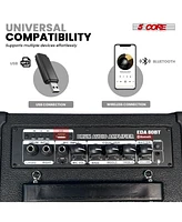 5 Core Electric Drum Amplifier 80W Professional Bluetooth Drumming Amp w 8” Speaker w 3 Band Eq