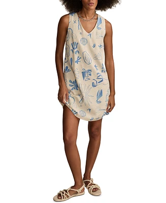 Lucky Brand Women's Printed Sleeveless Mini Shift Dress