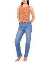 Vince Camuto Women's Printed Keyhole-Back Tank Top
