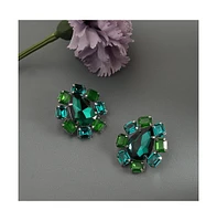 Sohi Crystal Pear Stud Earrings