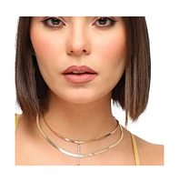 Sohi Gold-Plated Layered Contemporary Necklace