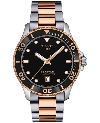 Tissot Men's Swiss Seastar 1000 Two-Tone Stainless Steel Bracelet Watch 40mm