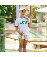 Bits & Bows Girls Girls Golf Bow Visor in White