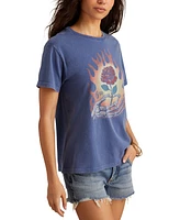 Lucky Brand Women's Grateful Dead Rose Boyfriend Crewneck T-Shirt