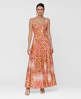 Avec Les Filles Women's Square-Neck Maxi Dress