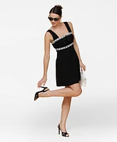 Avec Les Filles Women's Lace-Trim Fit & Flare Dress