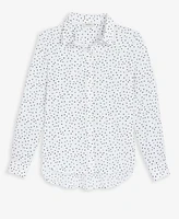 On 34th Women's Printed Silky Button-Front Shirt, Exclusively at Macy's