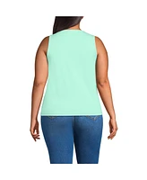 Lands' End Plus Supima Keyhole Tank