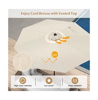 9 feet Outdoor Market Patio Table Umbrella Push Button Tilt Crank Lifeet