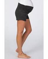 Pinkblush Maternity Charcoal Ruched Side Lounge Shorts