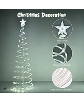 Yescom Sparkle 15 Pack Led Christmas Spiral Light Kit Battery 3'/4'/6Ft Pre-Lit Led with Star Topper for Indoor Outdoor