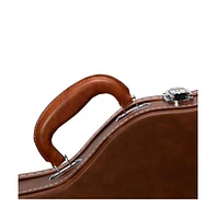Aw Les Paul Electric Guitar Hard Case for Gibson Les Paul Guitars Lp Style Guitar Hard-Shell Bulge Surface Lockable Brown