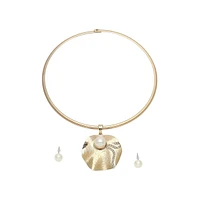 Sohi Gold-Plated Pearl Jewellery Set