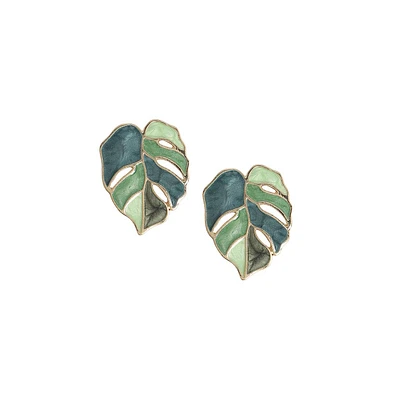 Sohi Leaf Stud Earrings