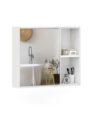 Bathroom Medicine Cabinet with Single Mirror Door