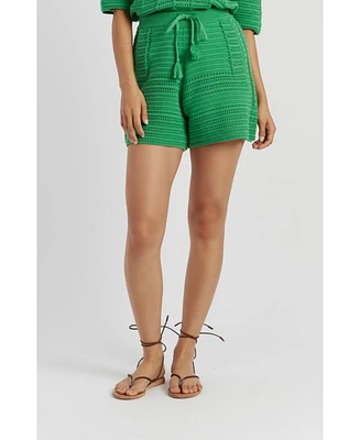Chinti & Parker Women's Cotton Crochet Short