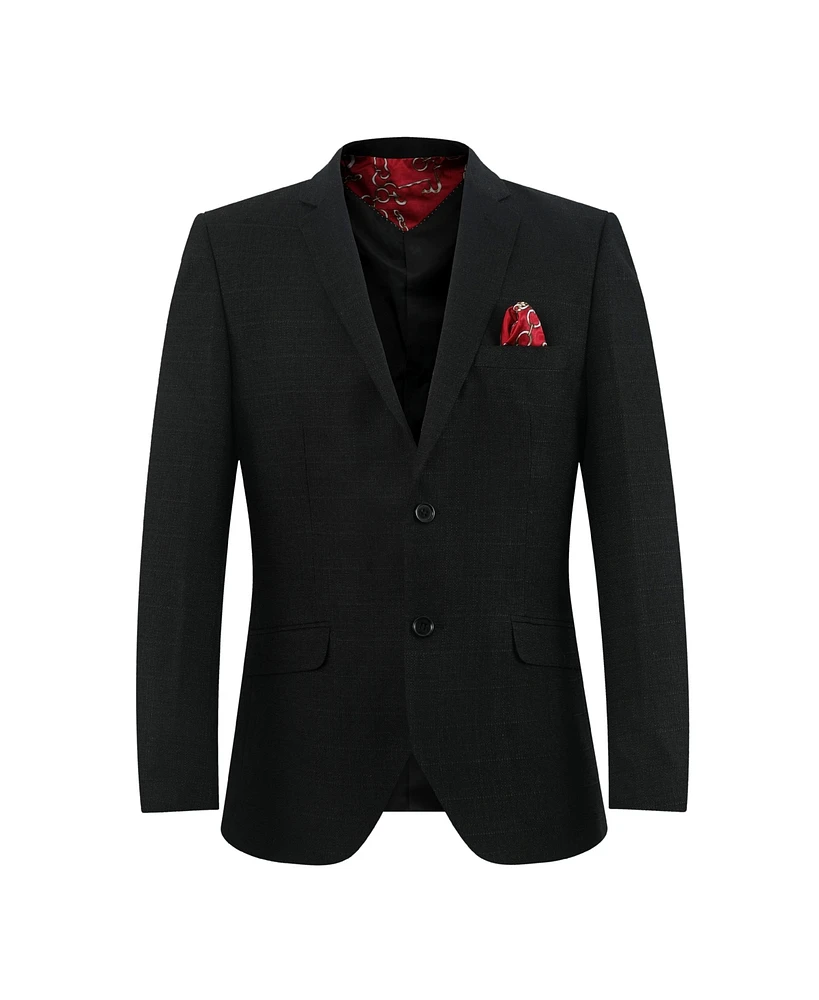 Elie Balleh Boys Black Slim Fit Melange Jacket