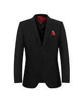 Elie Balleh Boys Black Slim Fit Melange Jacket