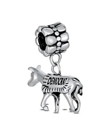 Bling Jewelry Usa Patriotic Democrat Donkey Dangle Charm Bead Sterling Silver Fits European Bracelet
