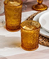 Qualia Glass Cameo Double Old-Fashioned Glasses, Set of 4