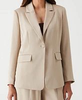 Ella Rafaella Petite Single Breasted Long Sleeve Blazer with Shine