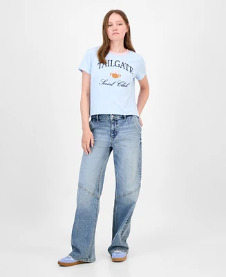 Celebrity Pink Juniors' Slouchy Skater Wide-Leg Jeans